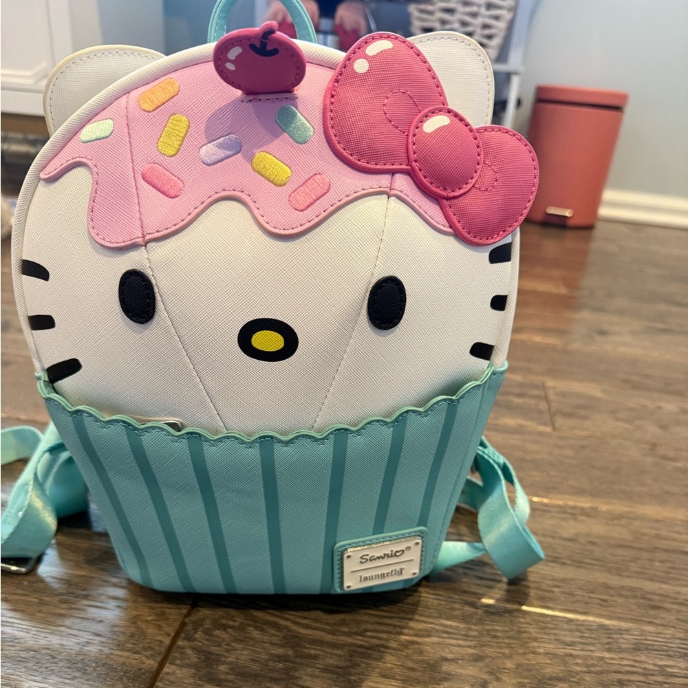 LoungeFly Sanrio Hello Kitty Cupcake Bag - Pink, White and Blue backpack / purse